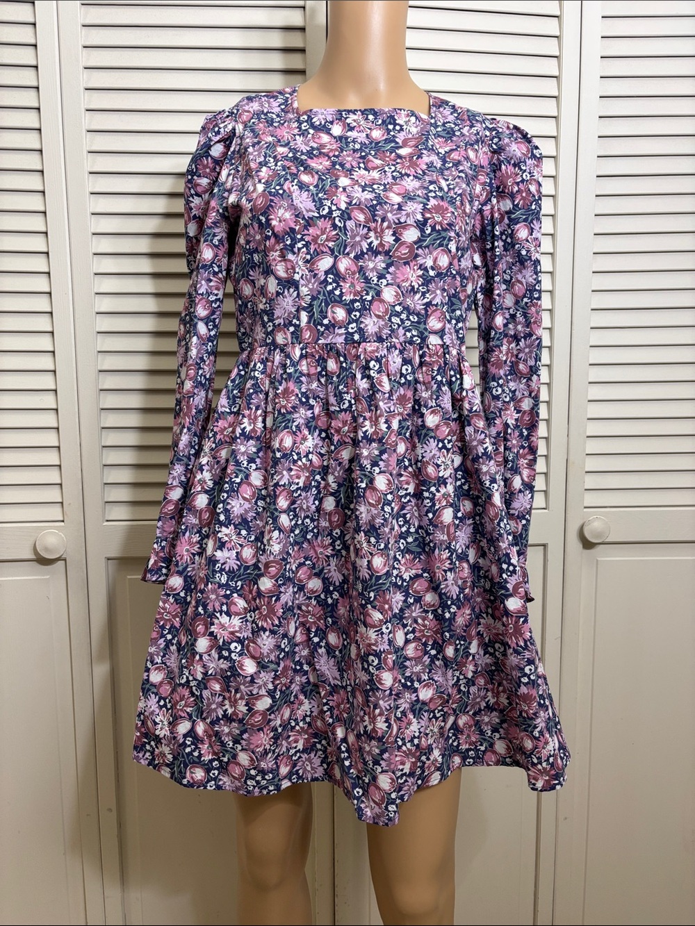 Batsheva x Laura Ashley Ruffled Floral-Print Cotton-Poplin Mini Dress Size 4